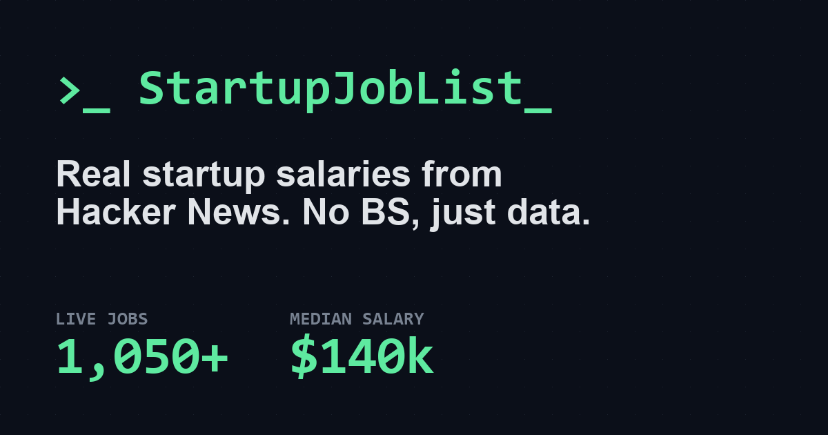 Python Alphabetical List Python Salary at Startups (2026): $150k median | StartupJobList